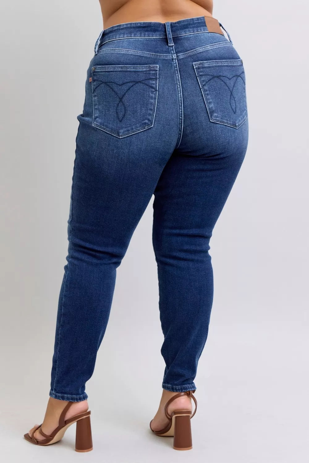 Judy Blue Full Size Washed Thermal Skinny Jeans