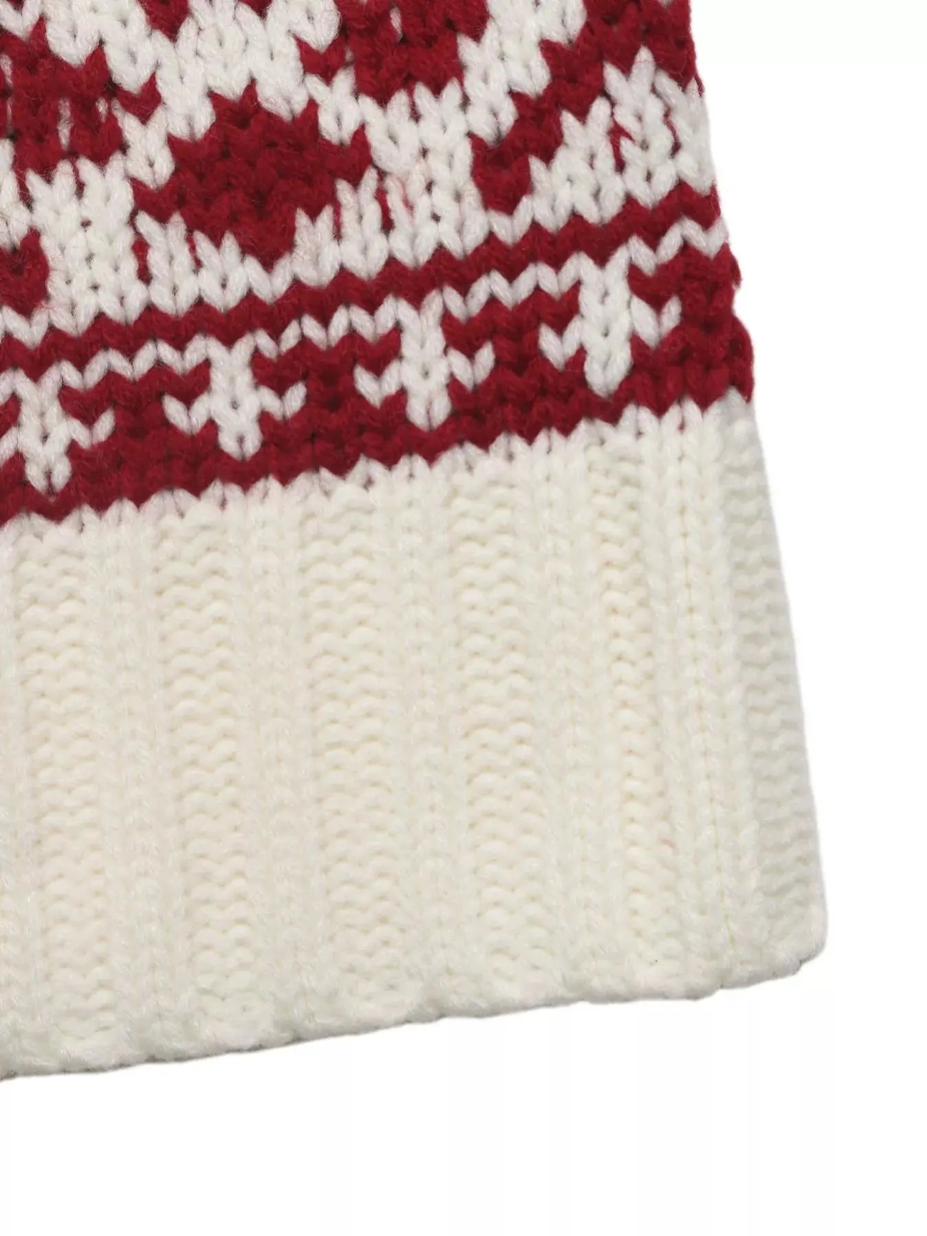 Long Sleeve Cable Knit Christmas Sweater