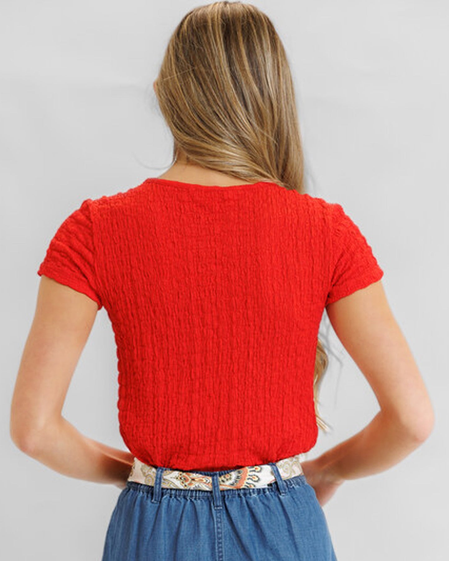 Popcorn Smocked Top