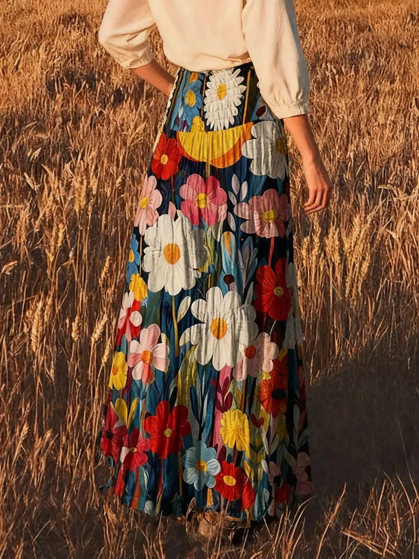 Flowy Floral Maxi Skirt
