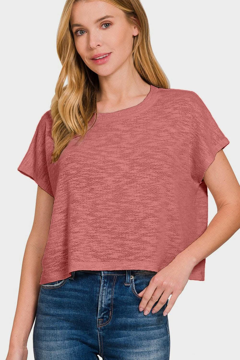 T-Shirts Trendsi Zenana round neck tee – soft & stretchy