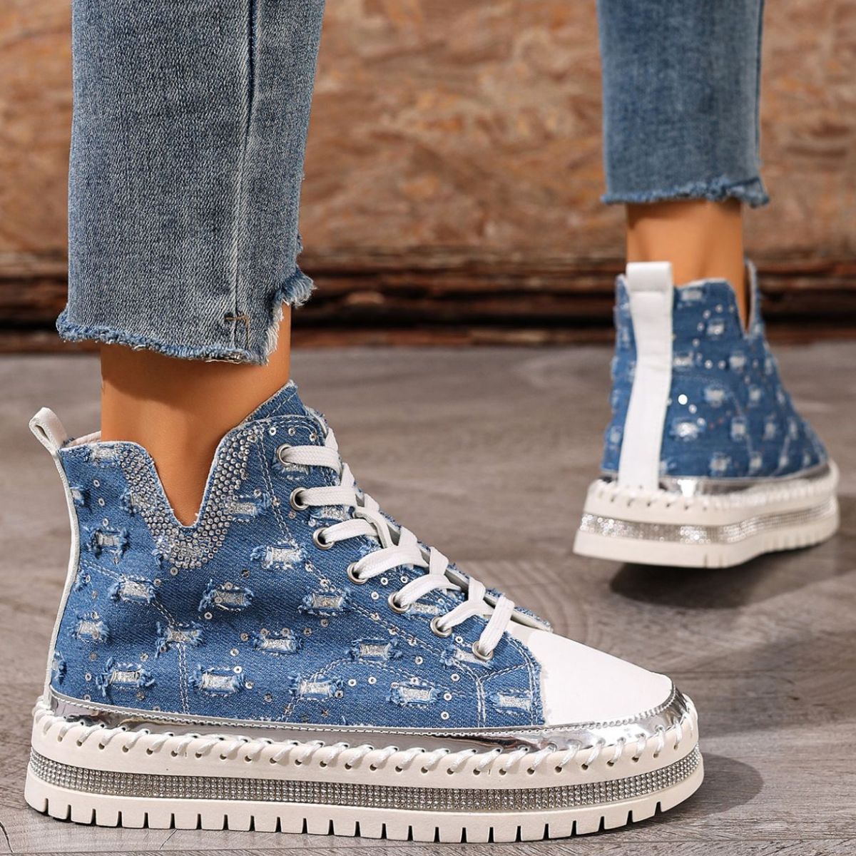 Lace Up Platform Sneakers