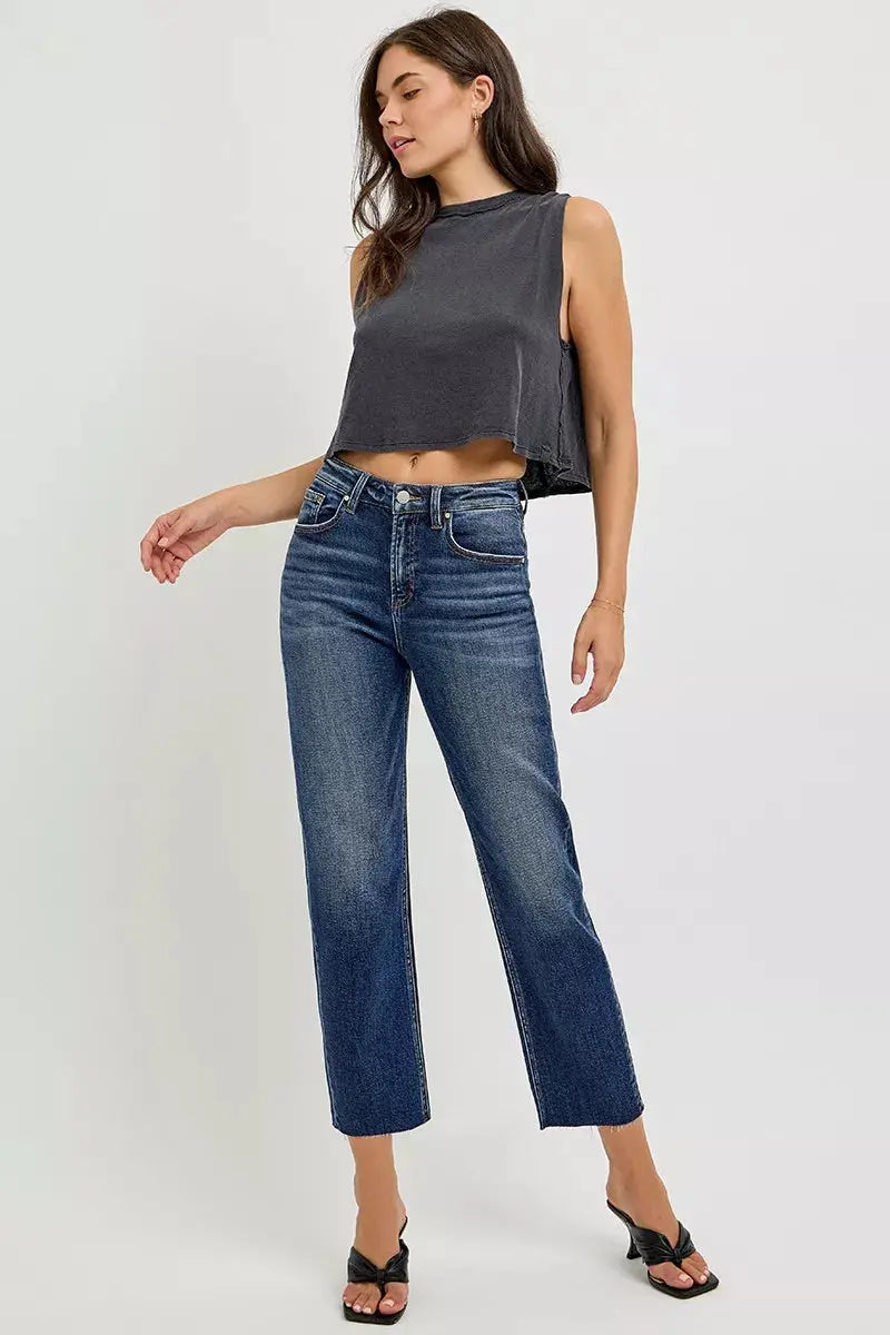 RISEN Jeans - High Rise Slim Barrel Jeans