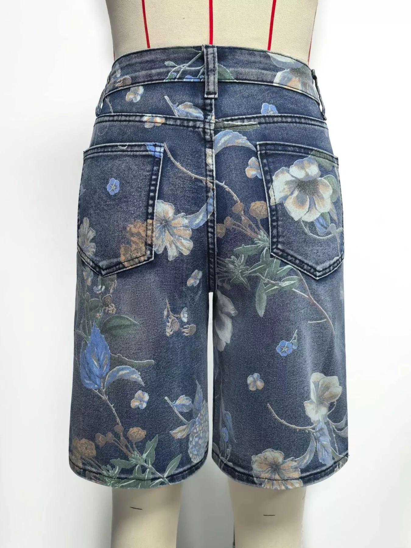 Floral Denim Shorts