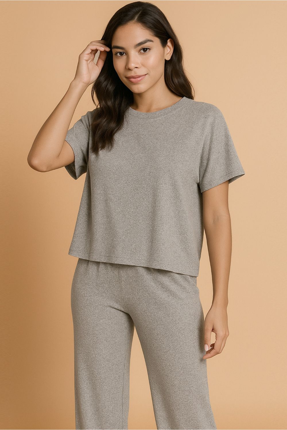 Women's Loungewear Pajama Set - Soft Melange - Cozy Two-Piece