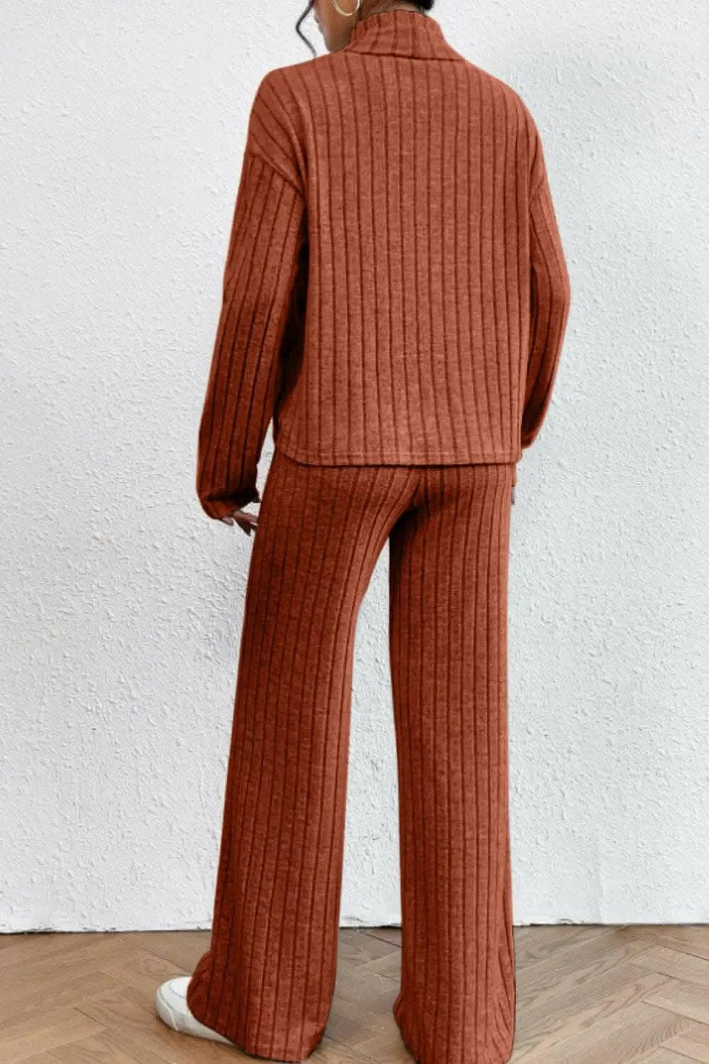 Trendsi Two-Piece Sets - Chic mock neck top & pants set - Premium Quality
