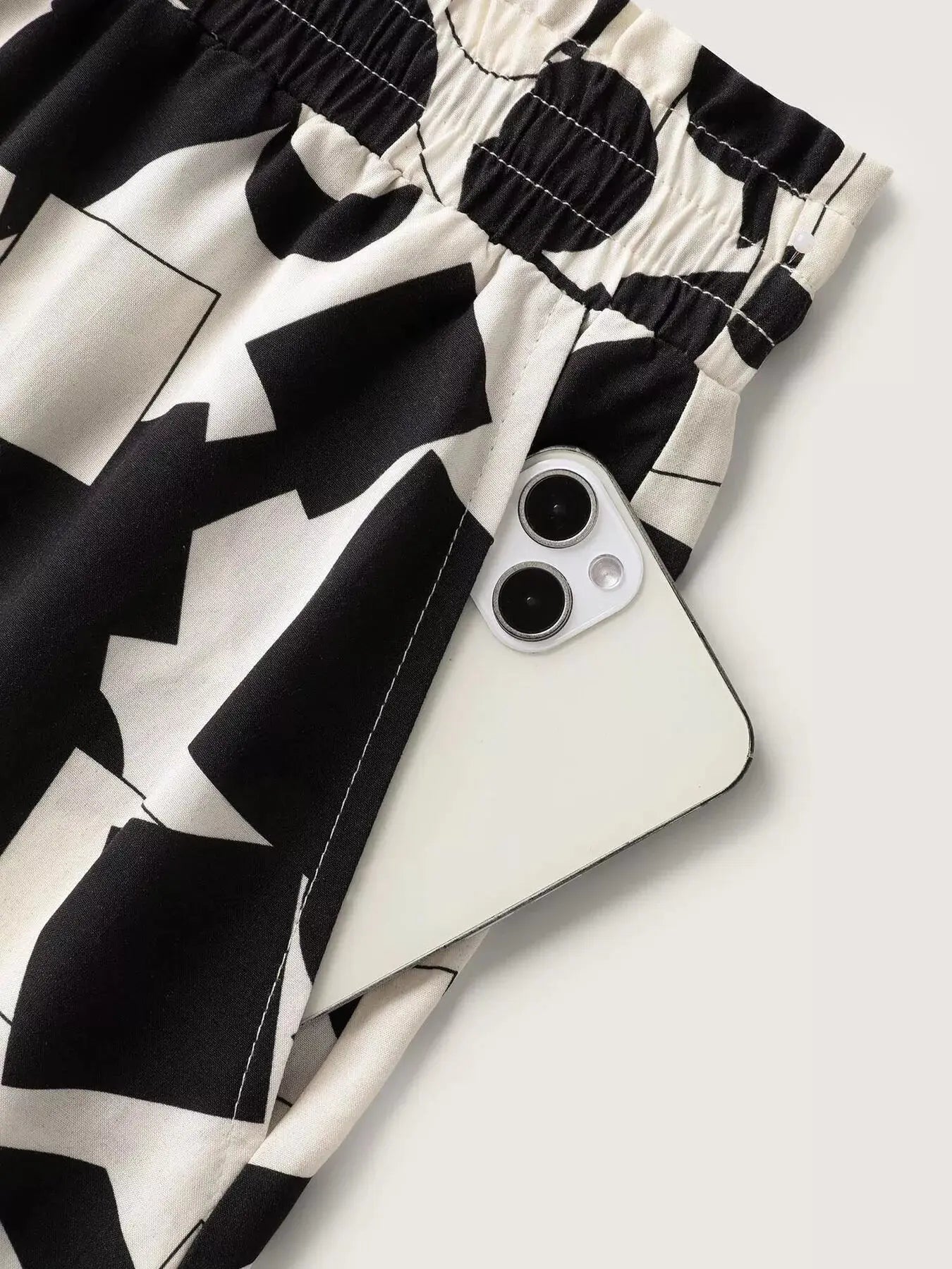 Plus Size Abstract Wide Leg Pants