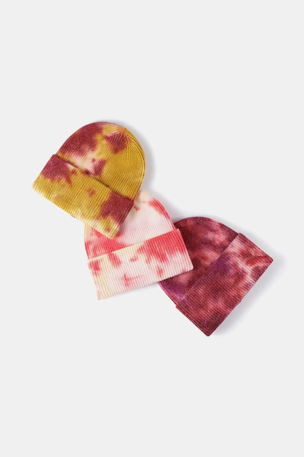 Trendsi Tie-Dye Knit Beanie Hat - Colorful Unisex Winter
