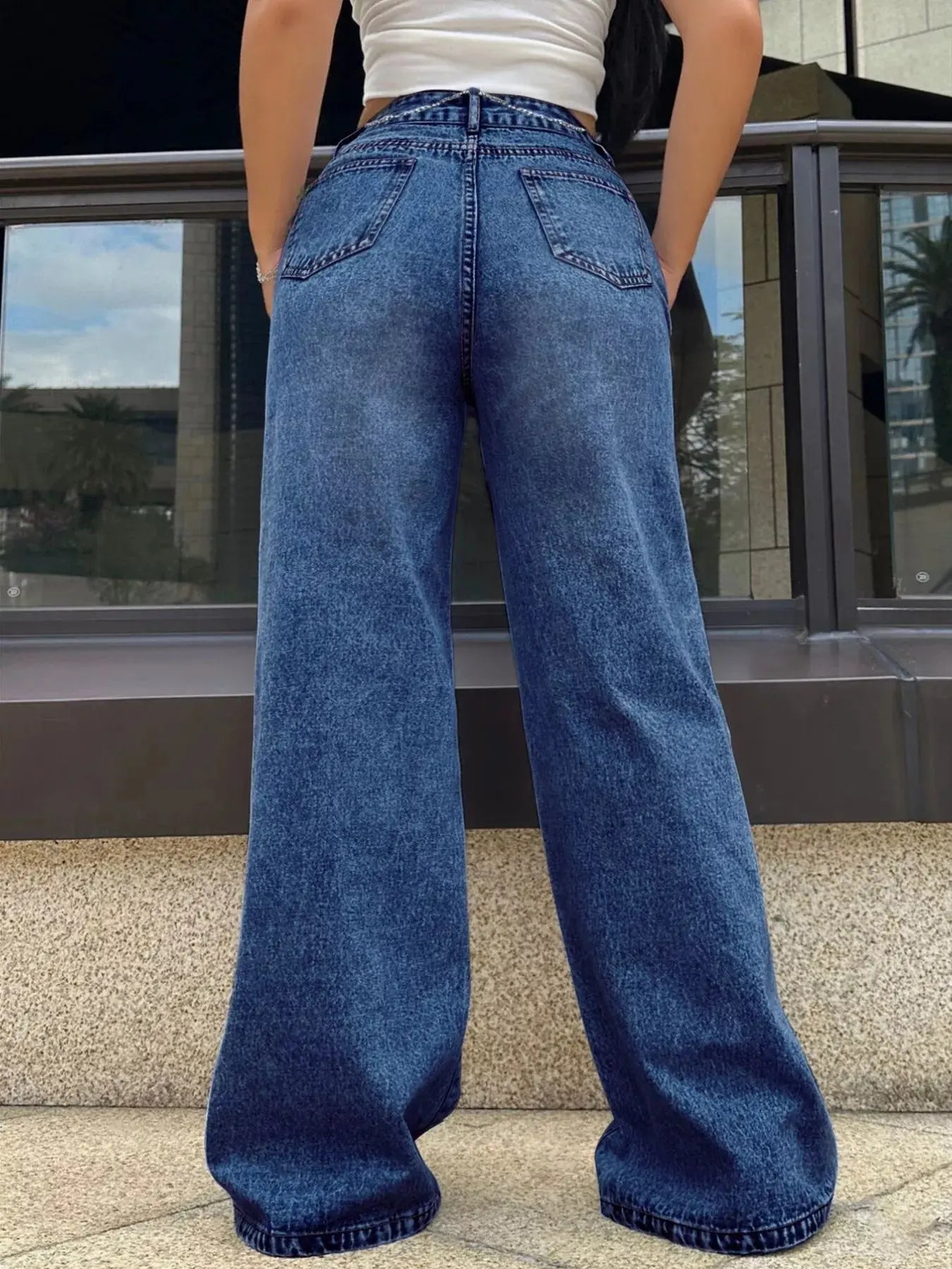 High Waisted Wide Leg Jeans