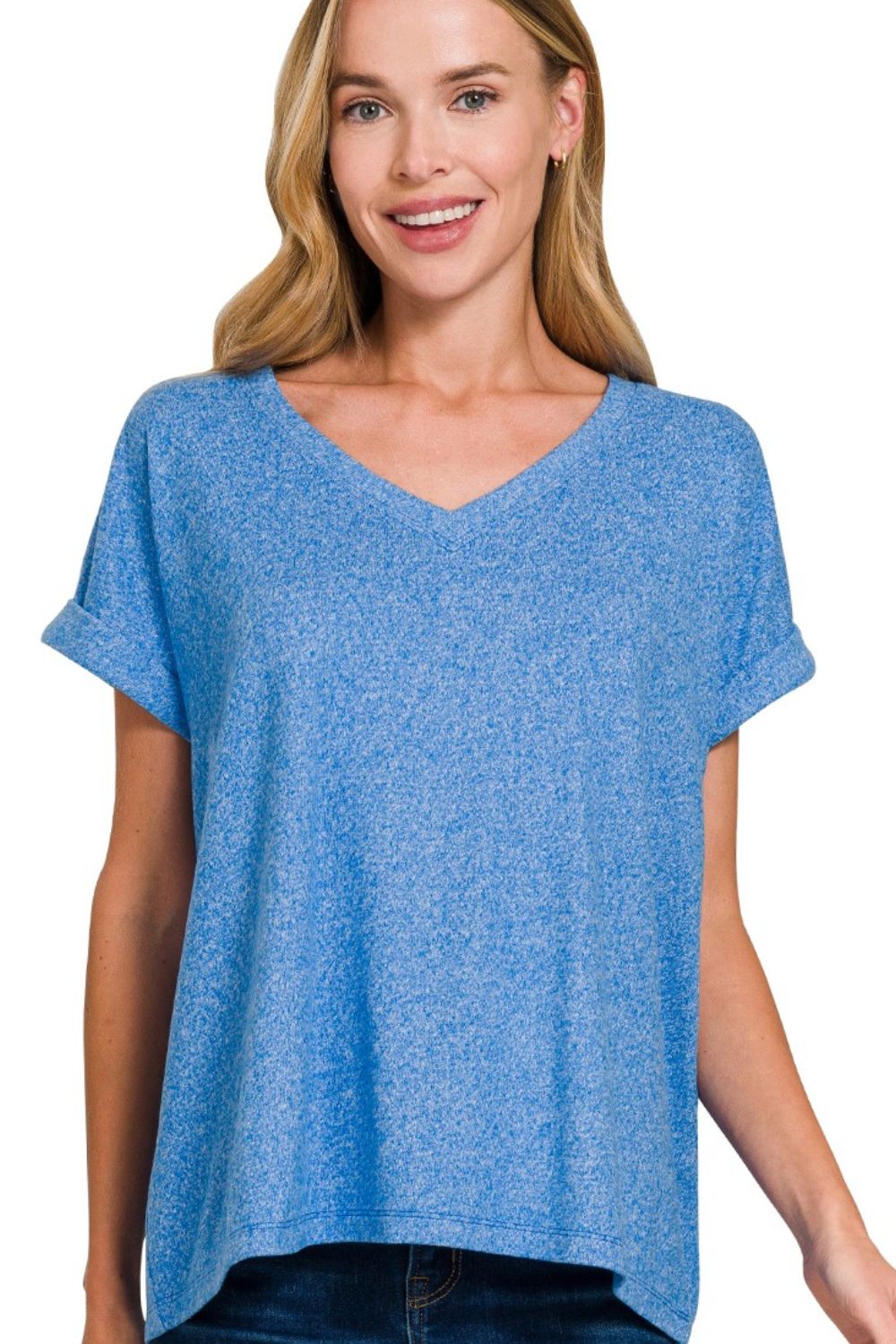 Women's V-Neck T-Shirt V-Neck Tee - Hacci Soft - Everyday Comfort