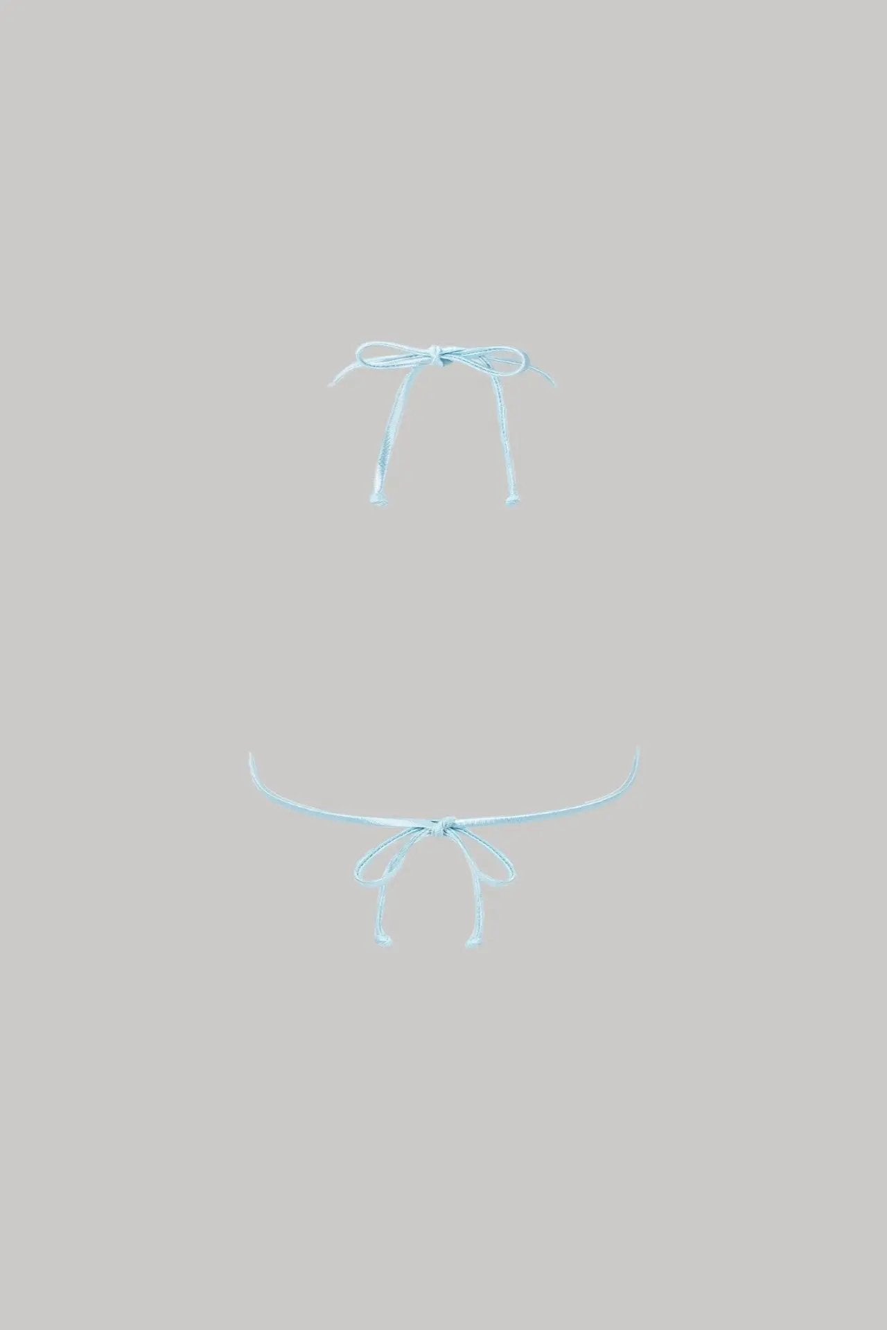 Bikini Top - Satin Blue - Chic Triangle Style