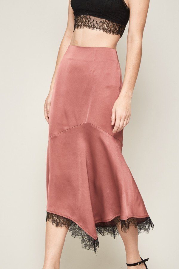 Size Small Solid Woven Midi Skirt