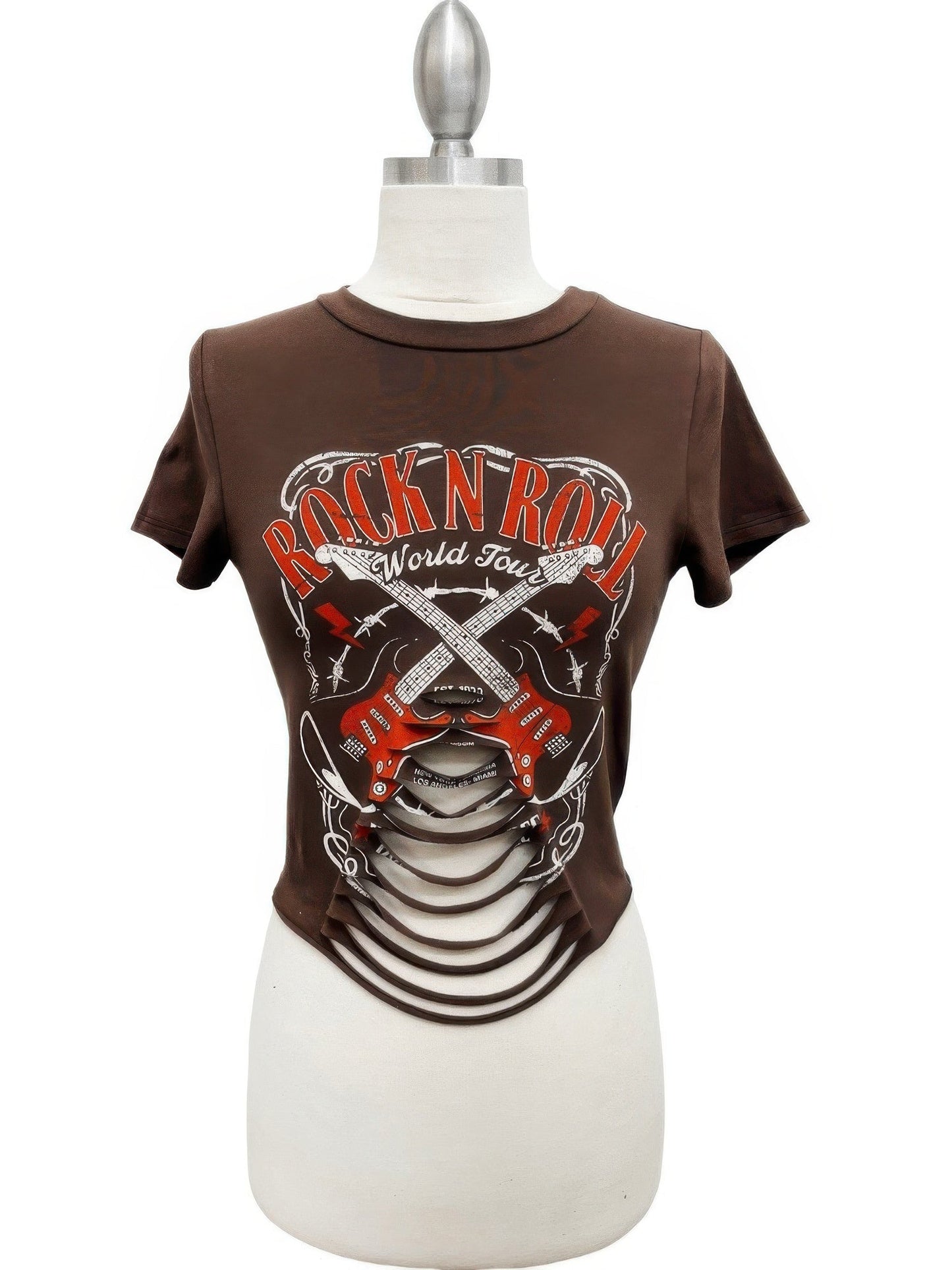 Rock N Roll World Tour Laser-cut Graphic Tee