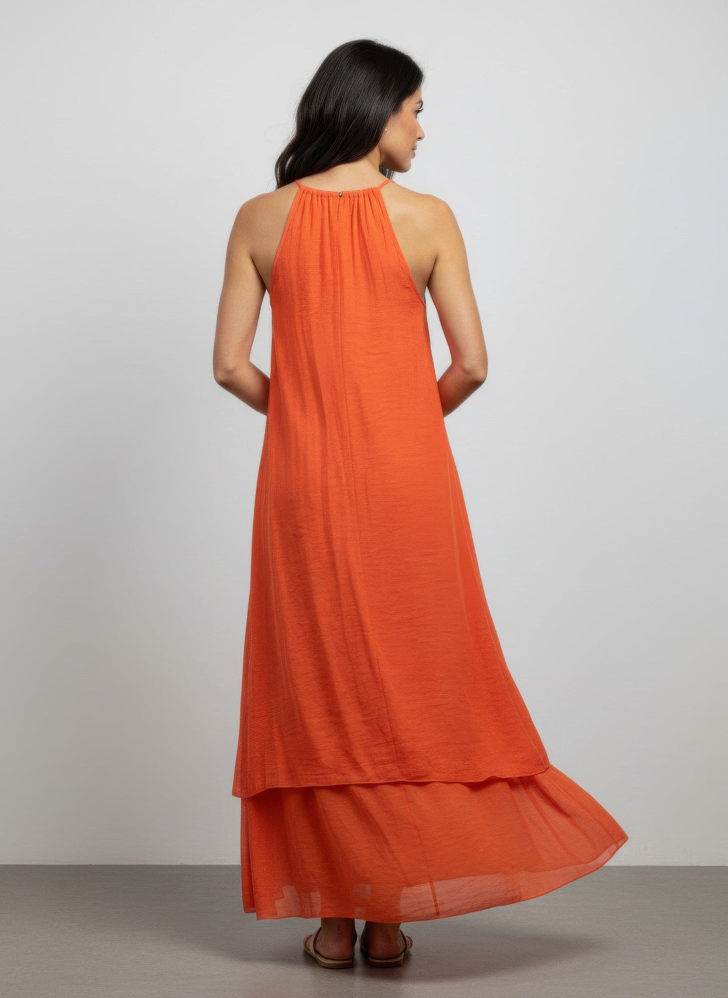 Solid Color Sleeveless Dress