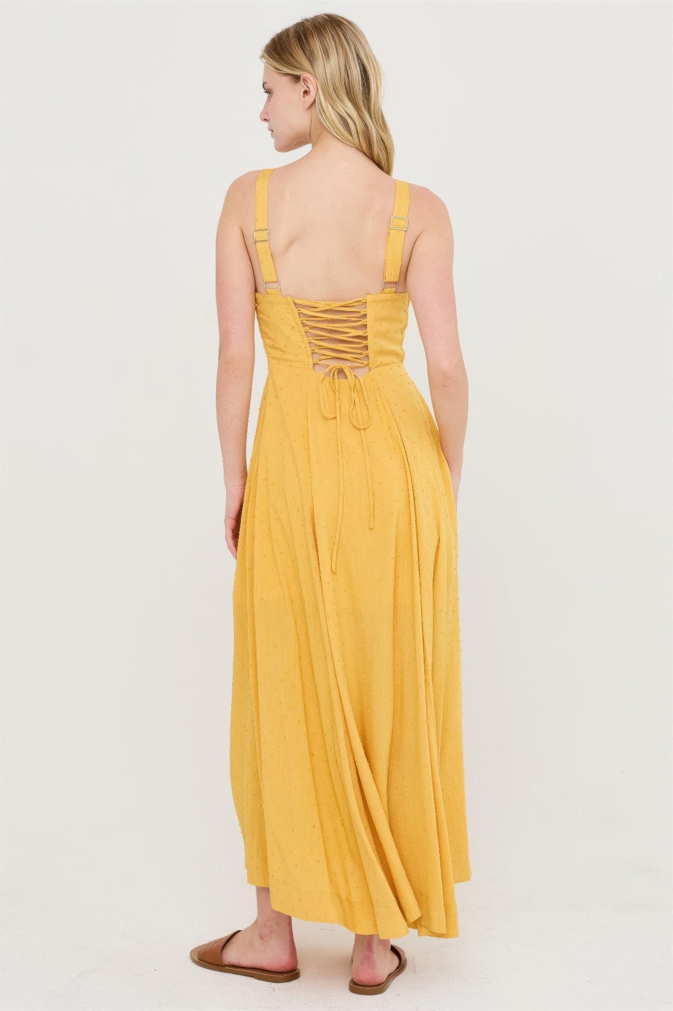 Boned Tie-back Dress