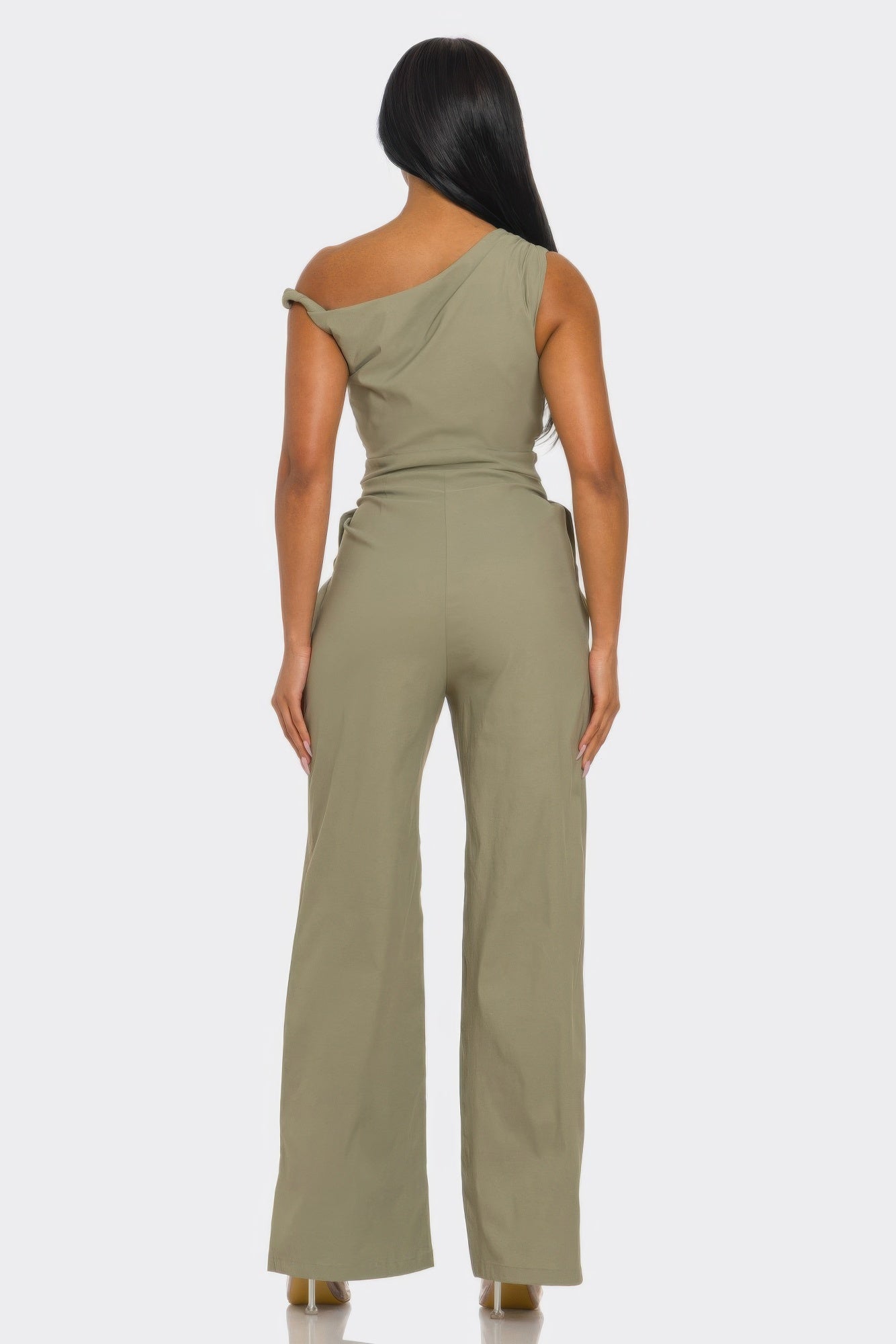 Chic Poise One-shoulder Jumpsuit