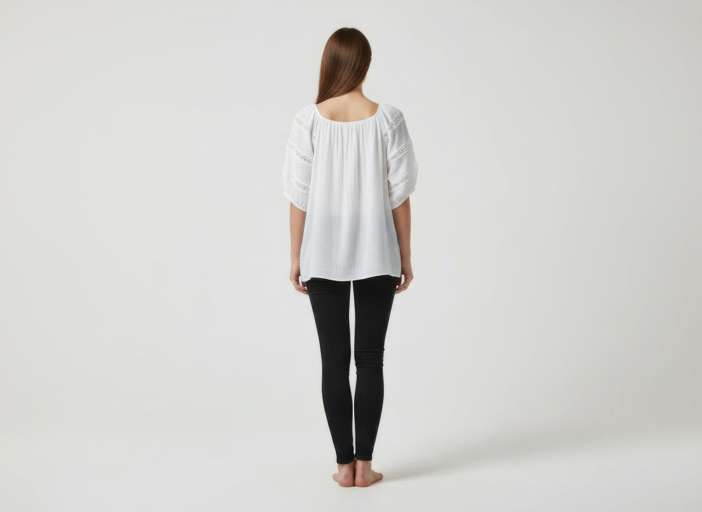 Unique Spectrum Solid Short Sleeve Blouse