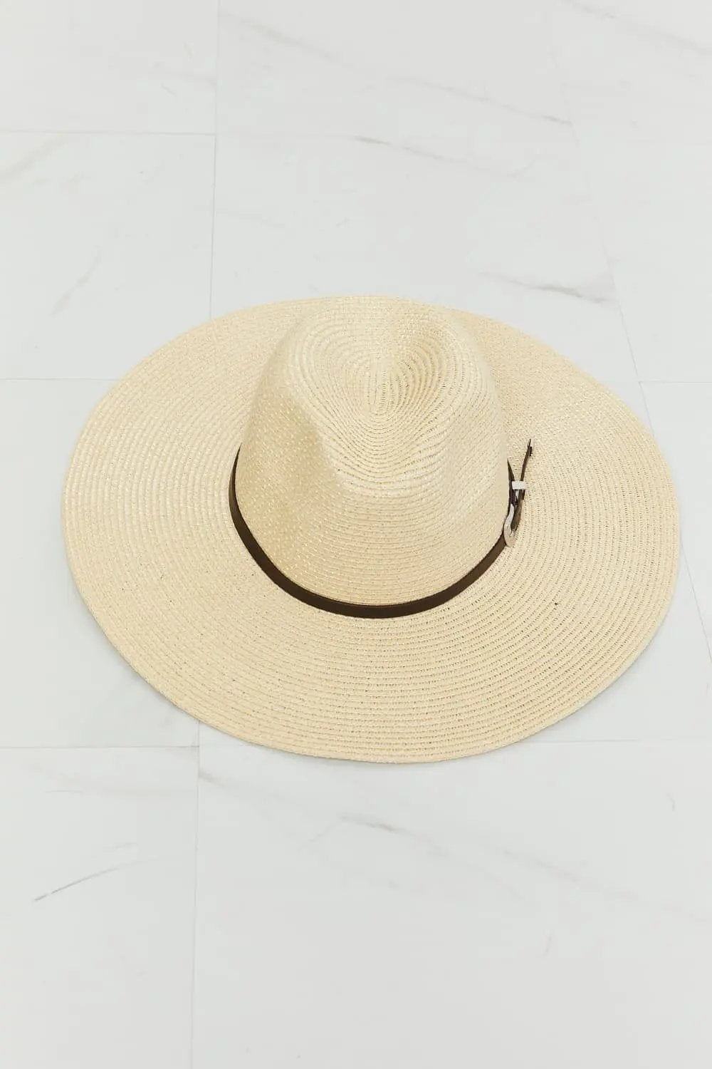 Ivory Straw Fedora Hat by Trendsi – Quality Woven Design, One Size