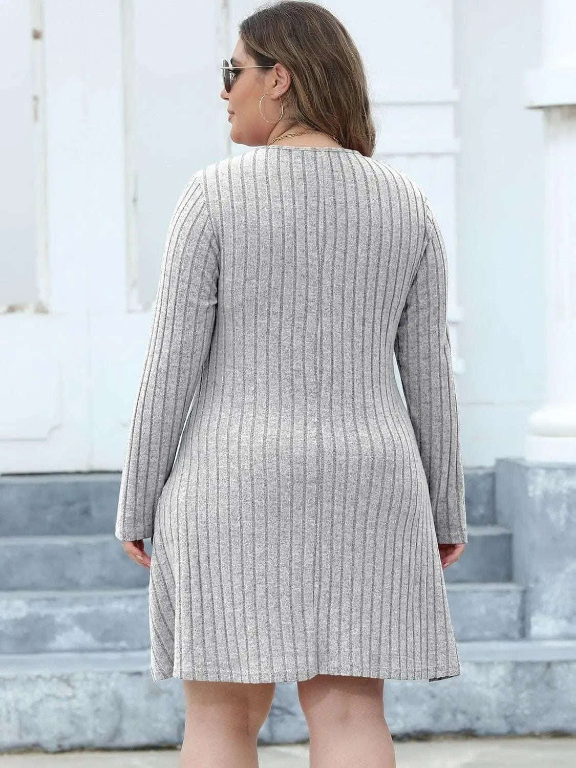 Dresses Trendsi plus - Chic ribbed dress for curvy women