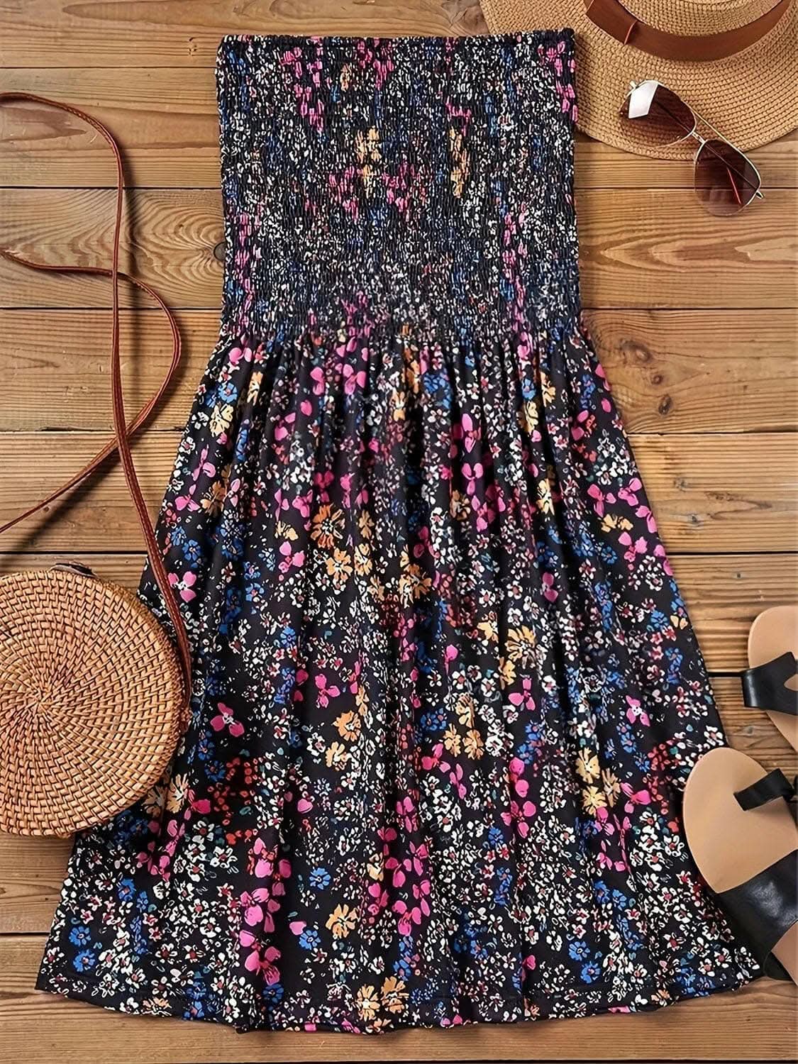 Dresses Trendsi just arrived - Chic smocked mini dress with sheer panels