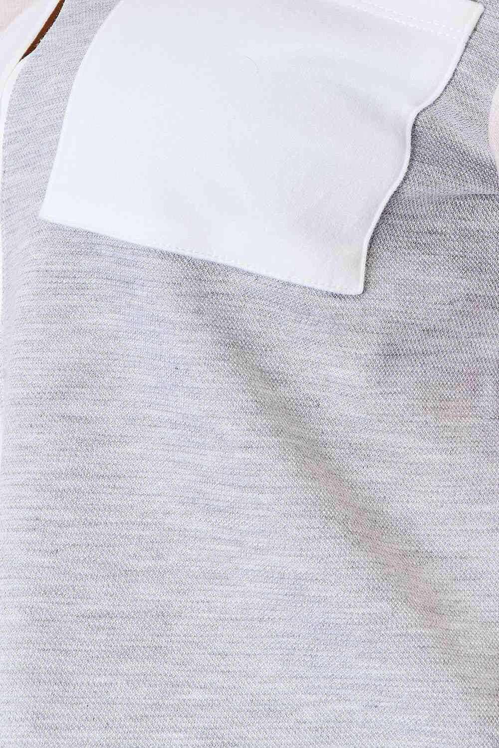 Trendsi Soft Cotton Knit Top Light Gray