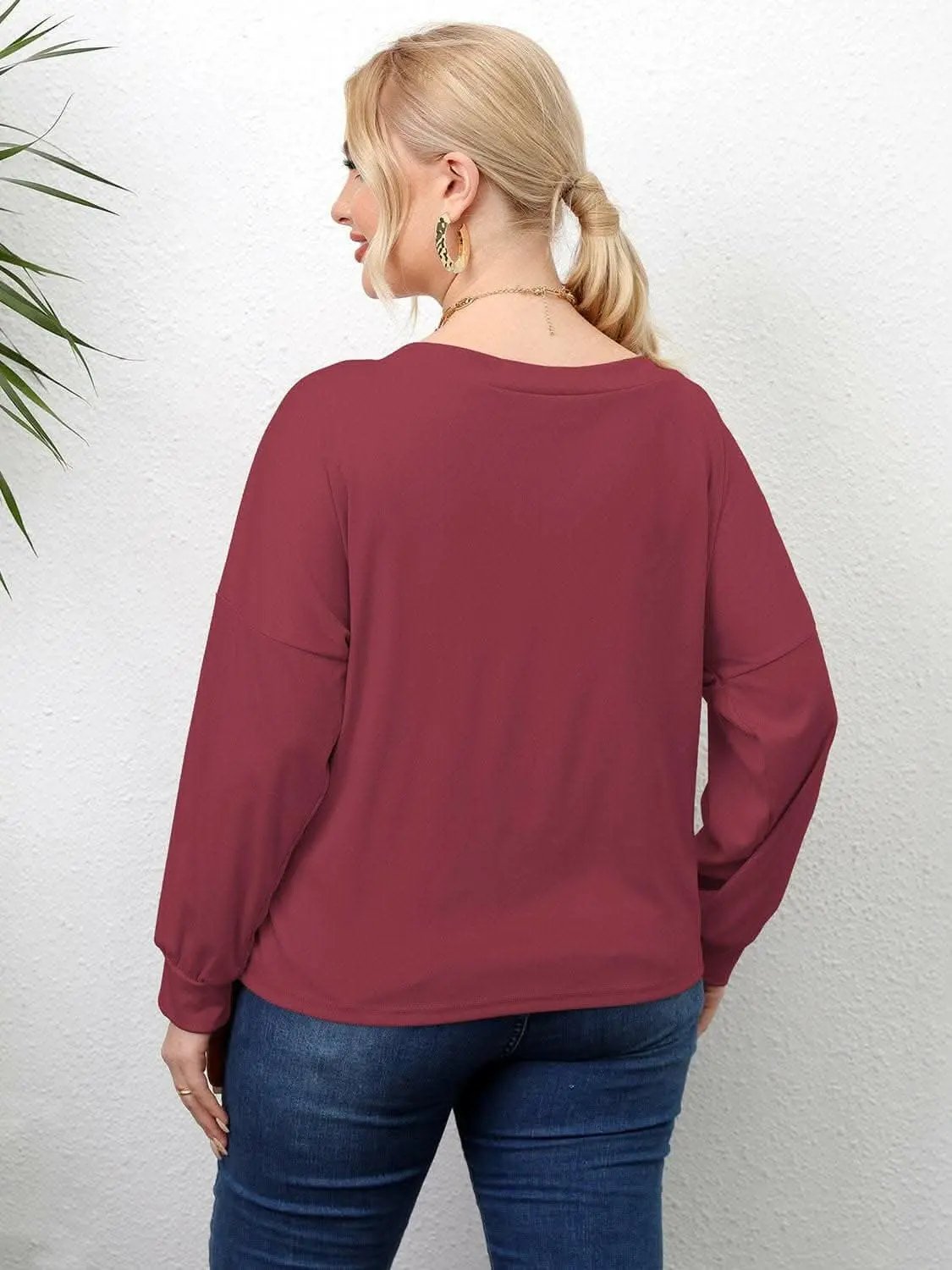 T-Shirts Trendsi plus - Curvy twist drop shoulder tee