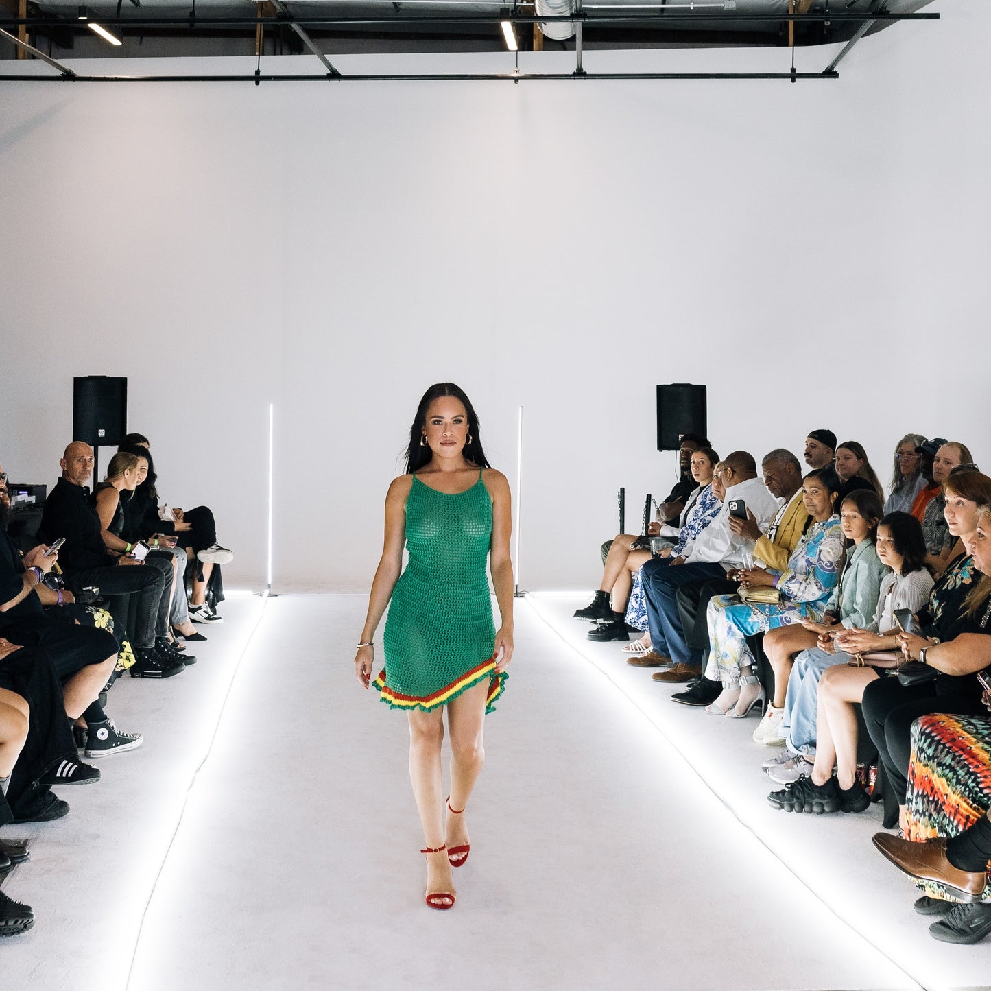 LAFW Green Dress by Moda X