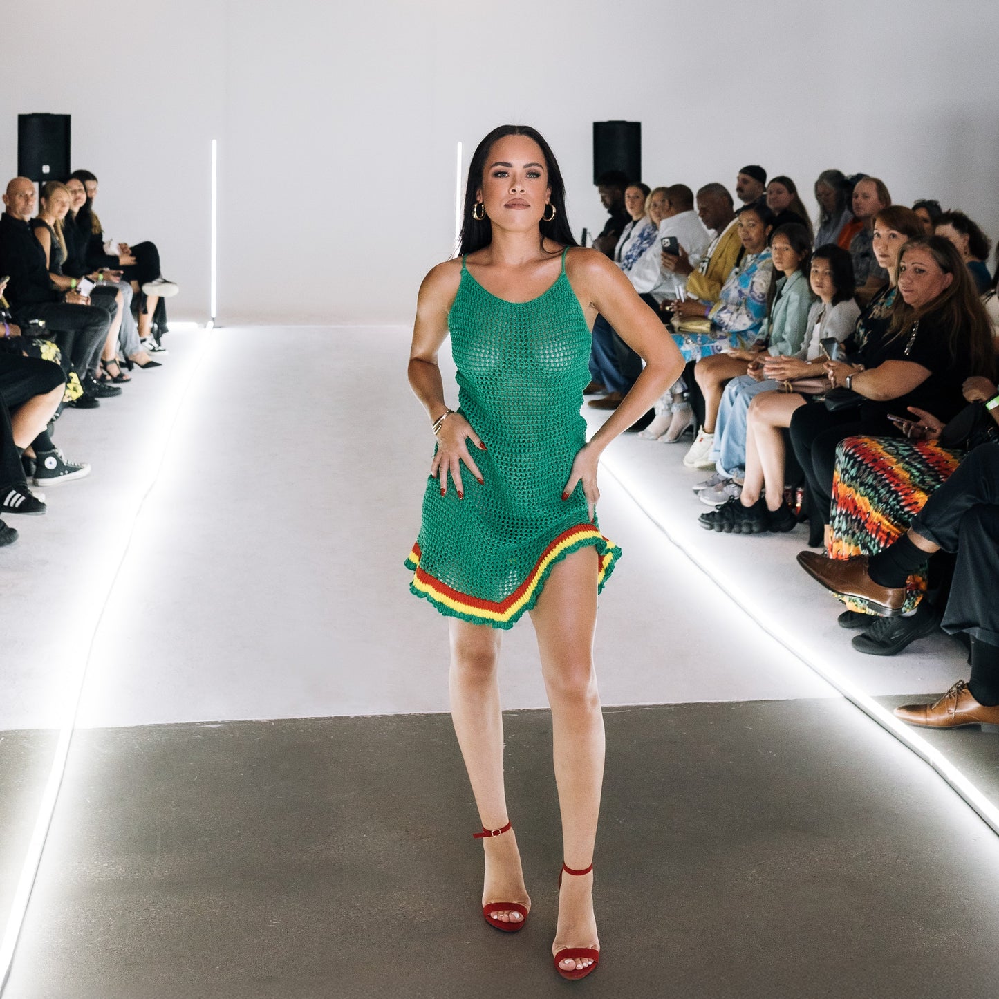 LAFW Green Dress by Moda X