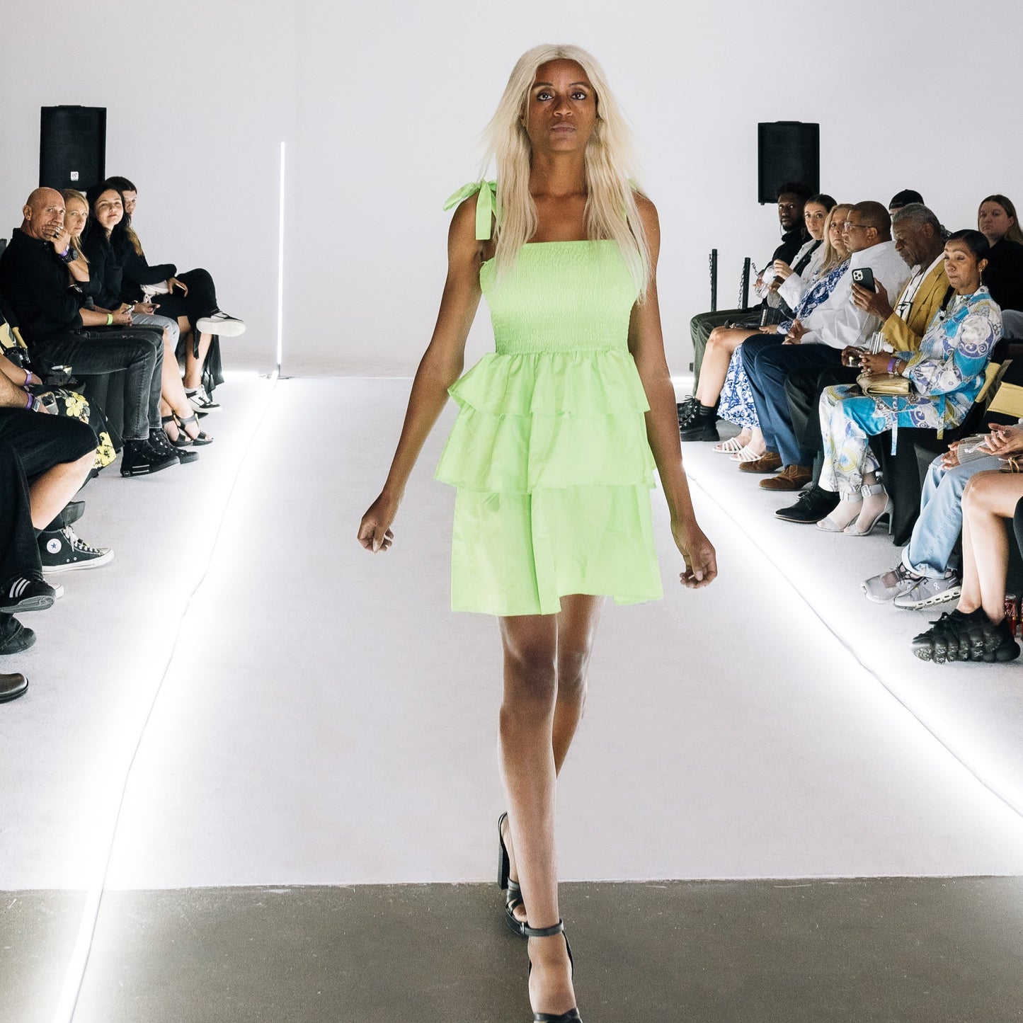 LAFW Green Dress by Moda X