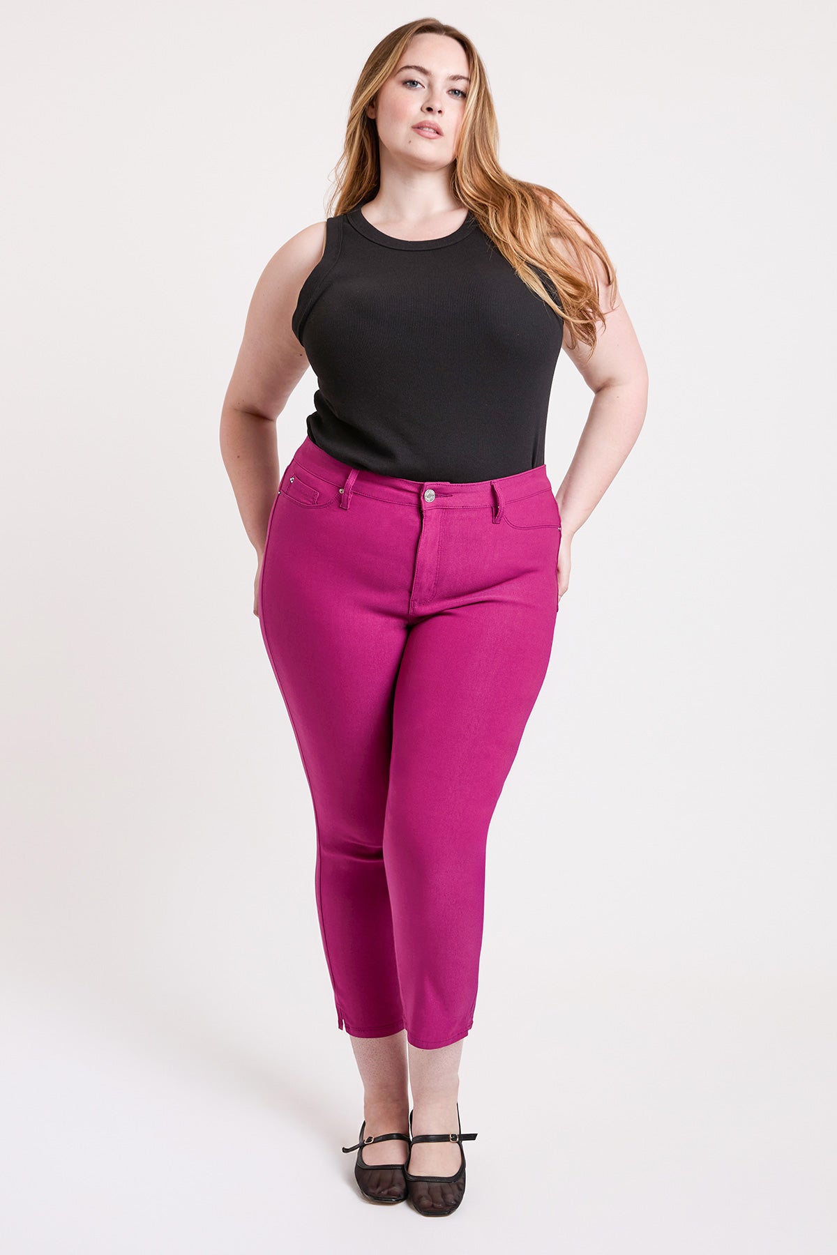 Women's Plus High Rise Hyperstetch Cropped Straight Pants