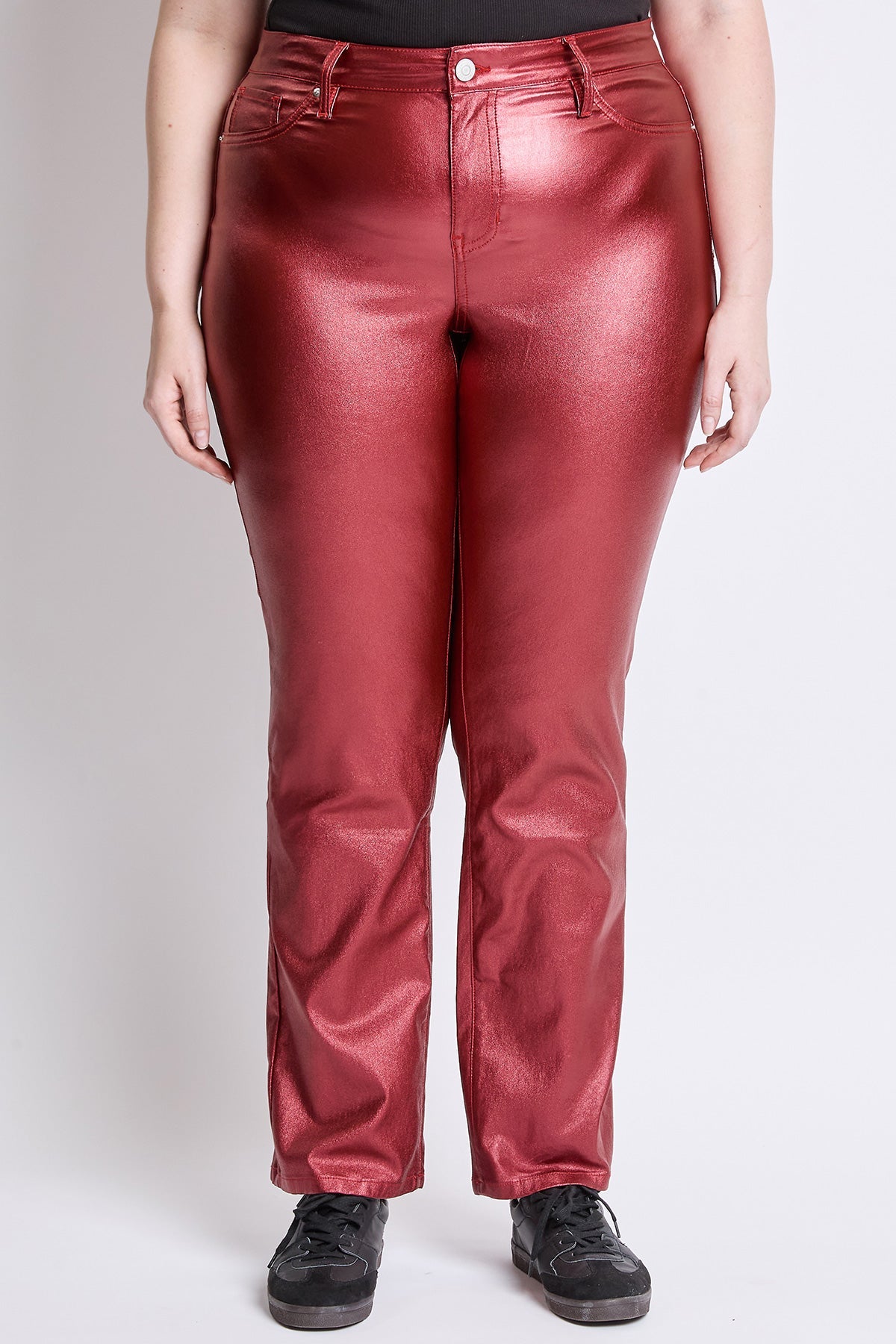 Women's Plus Hyperstretch Straight Leg Metallic Pant