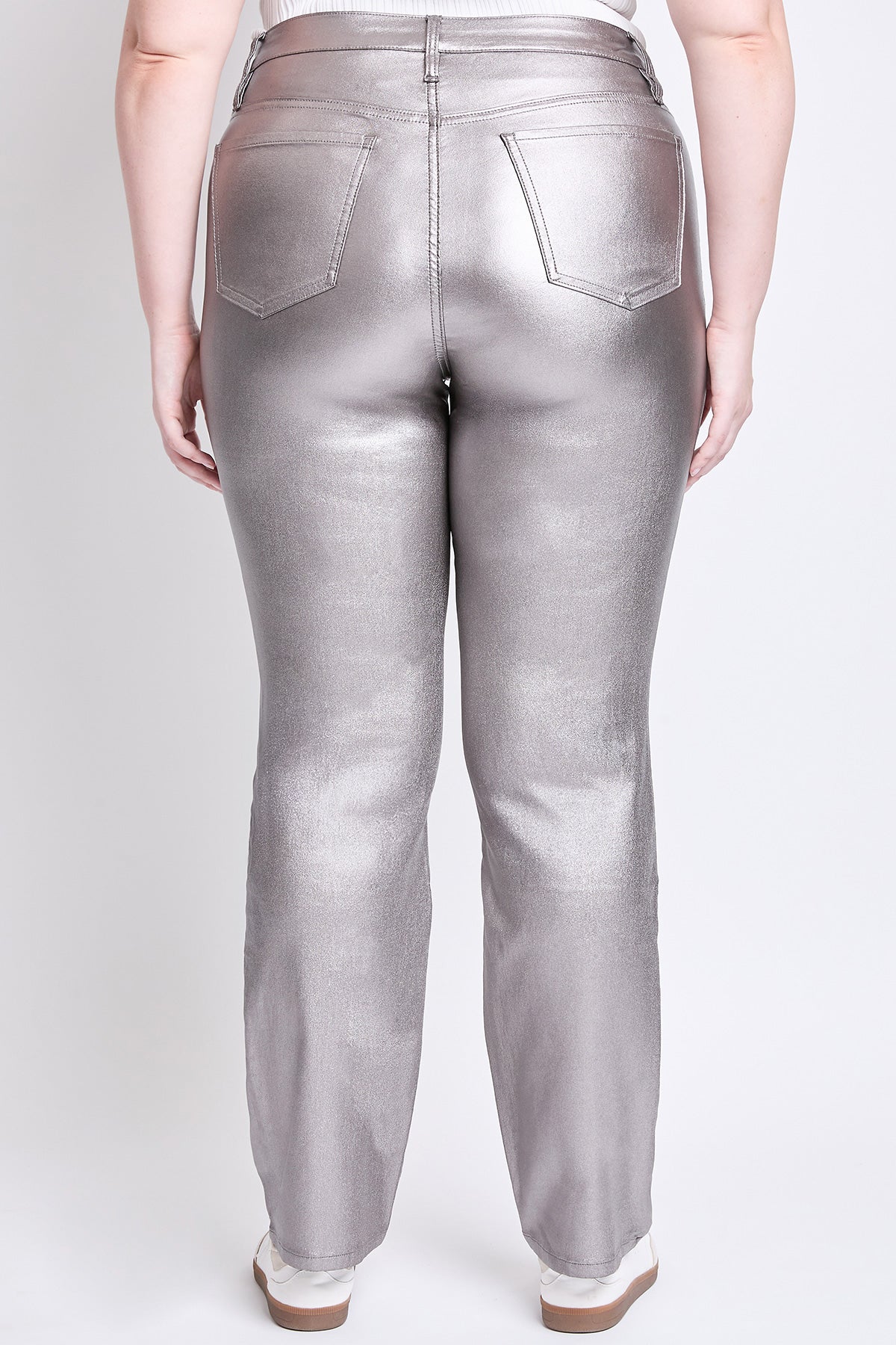 Women's Plus Hyperstretch Straight Leg Metallic Pant