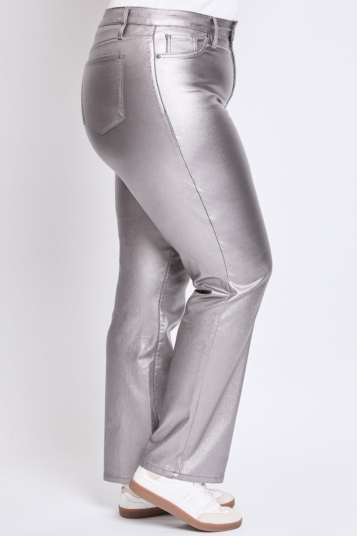 Women's Plus Hyperstretch Straight Leg Metallic Pant