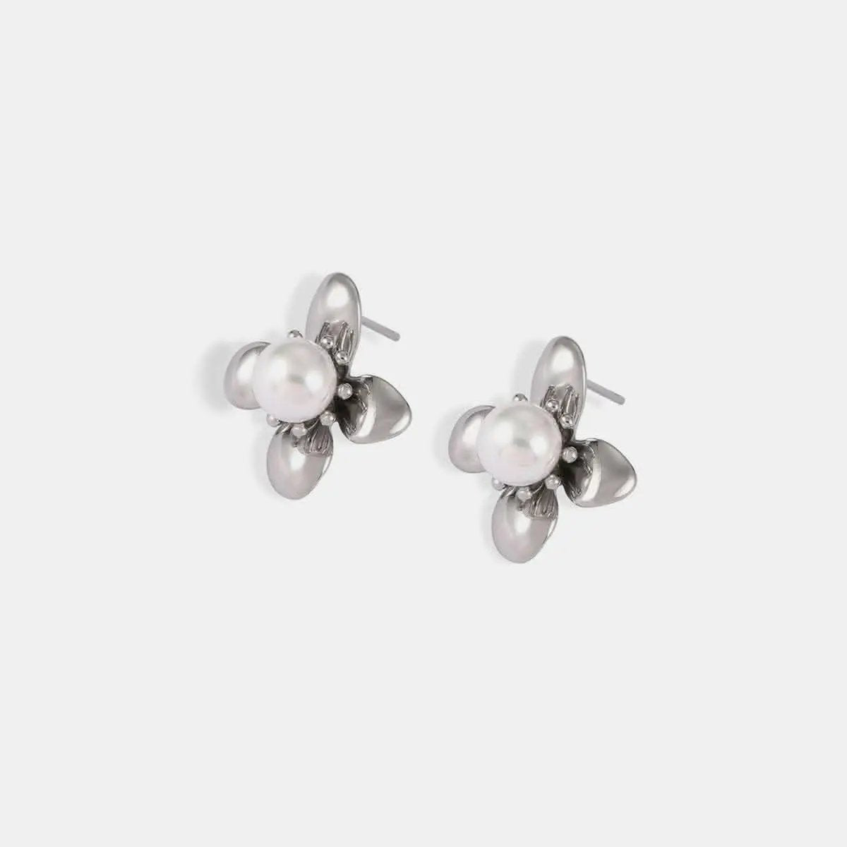 T-Shirts Trendsi just arrived - Elegant floral titanium earrings