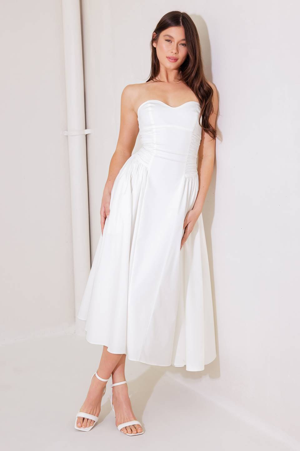 GORGEOUS REPUTATION WOVEN MIDI DRESS