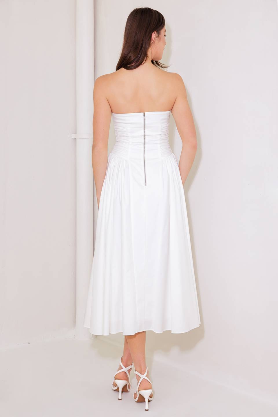 GORGEOUS REPUTATION WOVEN MIDI DRESS