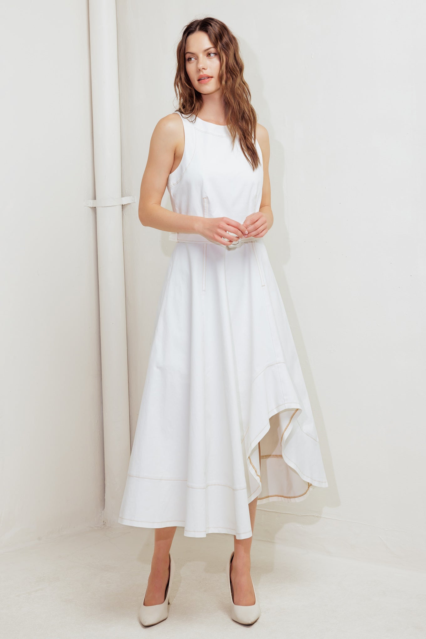 POET’S MUSE WOVEN MIDI DRESS