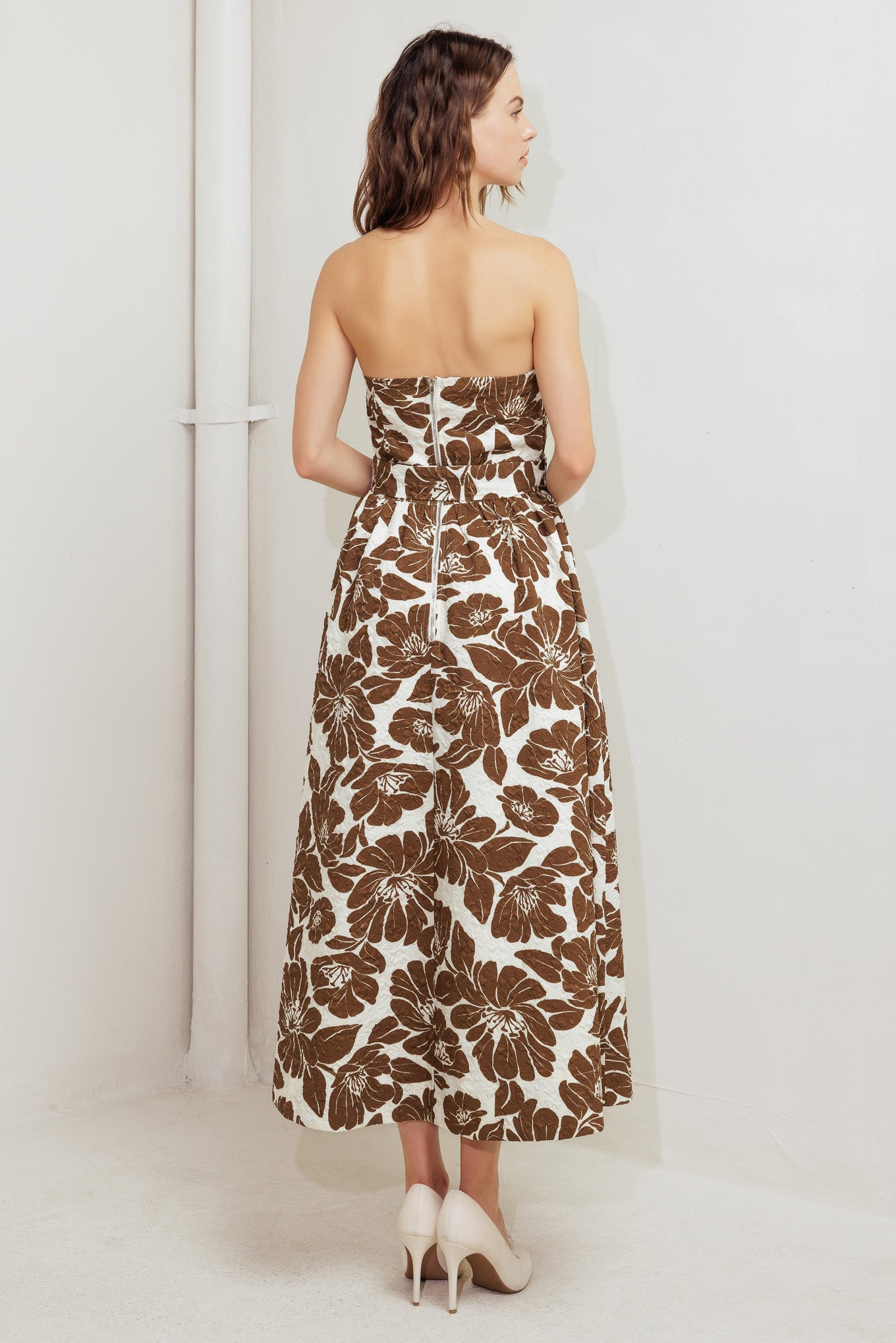 MORNING DEW WOVEN MIDI DRESS