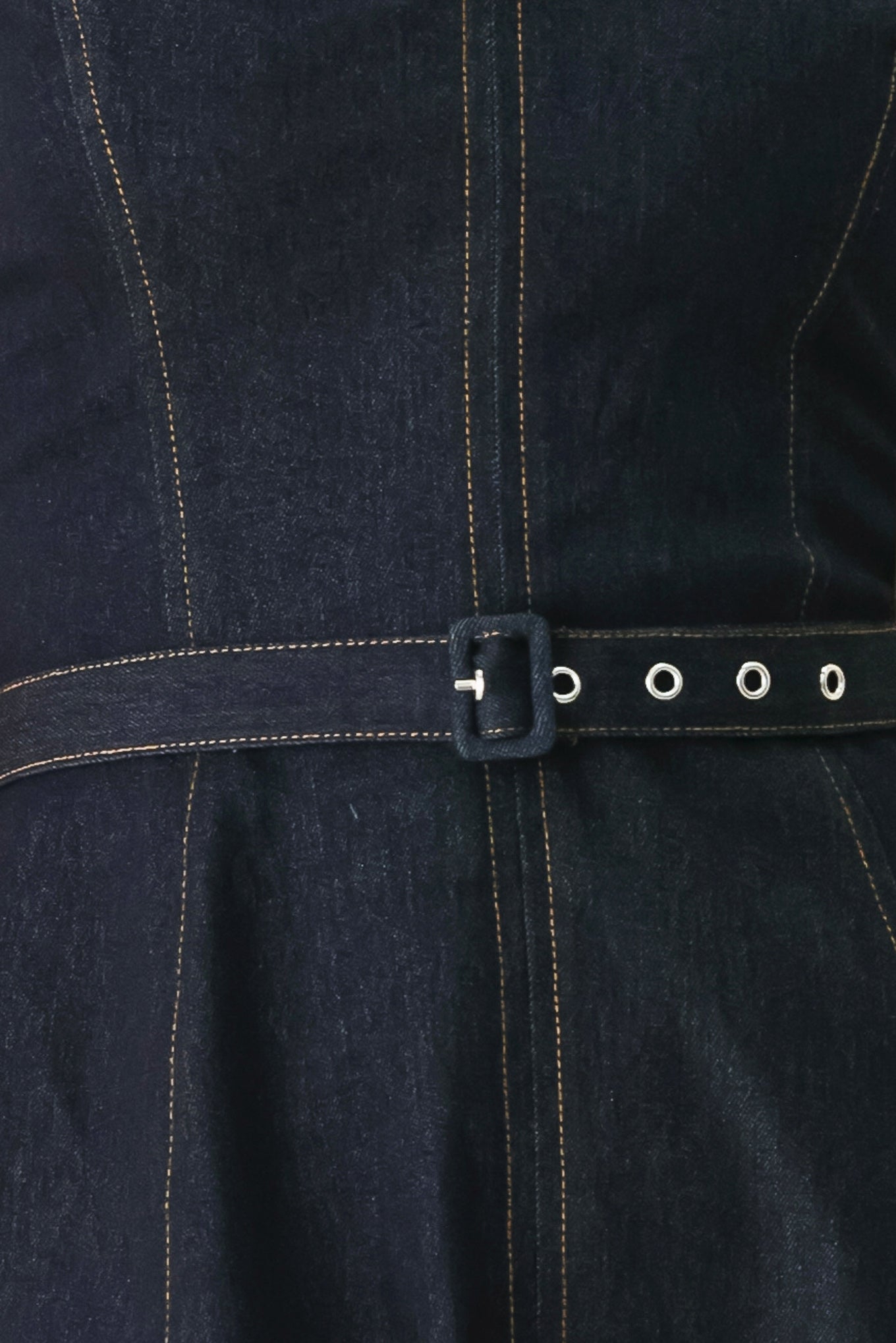 ICONIC INDIGO DENIM MIDI DRESS
