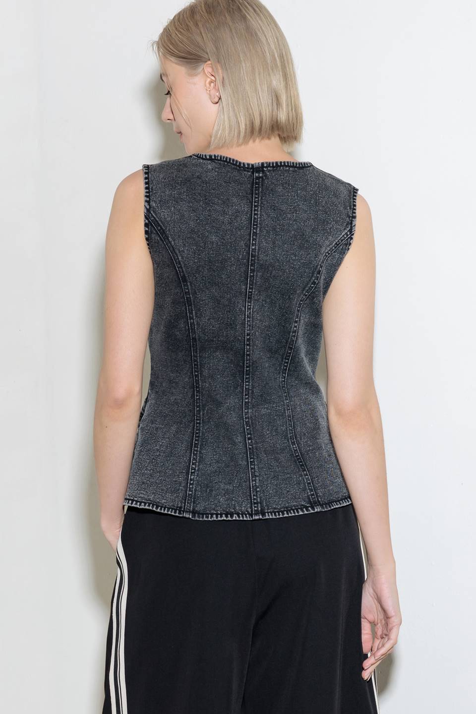 HEAVENLY BLISS BLACK DENIM VEST