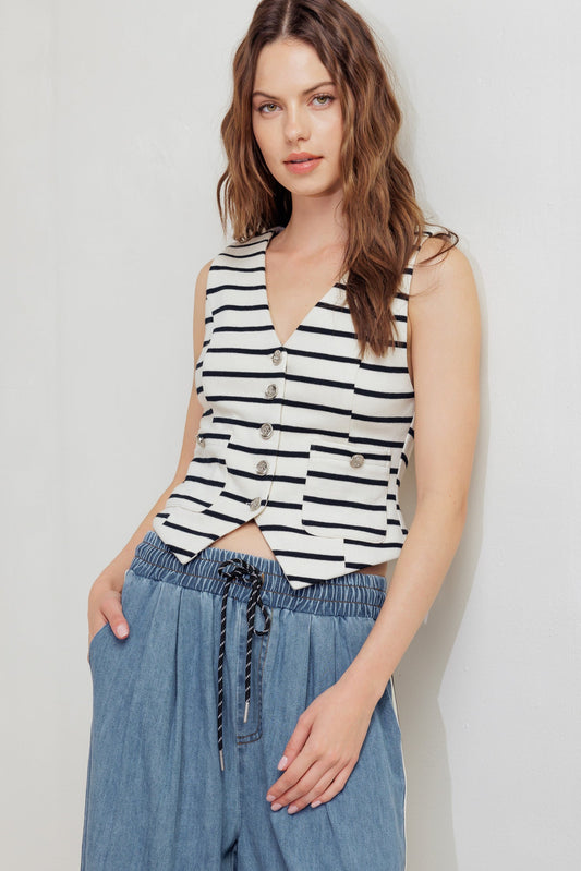 MARINE CHIC WOVEN VEST