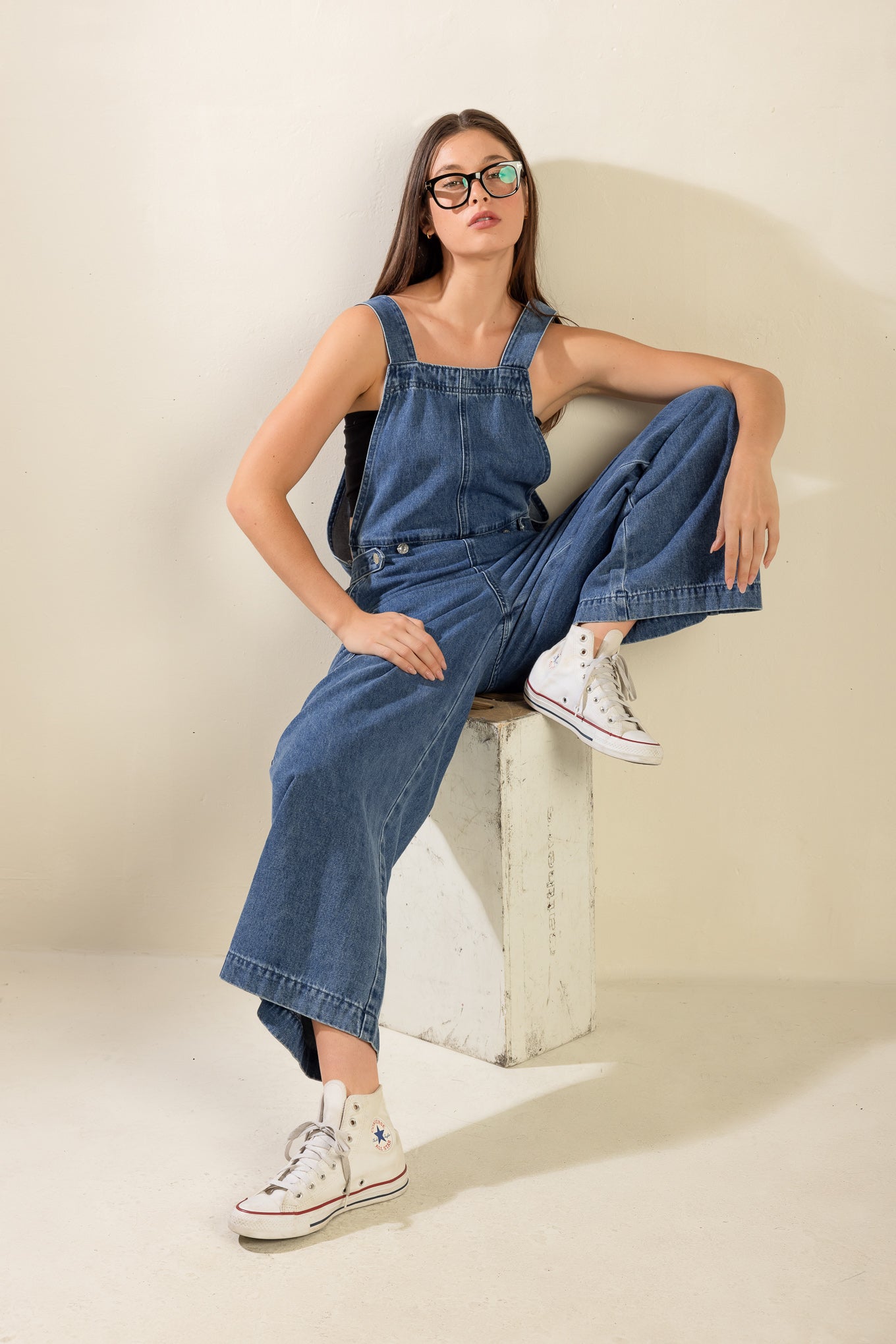 LET ME TALK DENIM CARGO PANTS