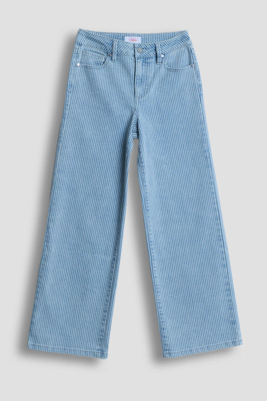 Girls Wide Leg Twill Stripe Pant