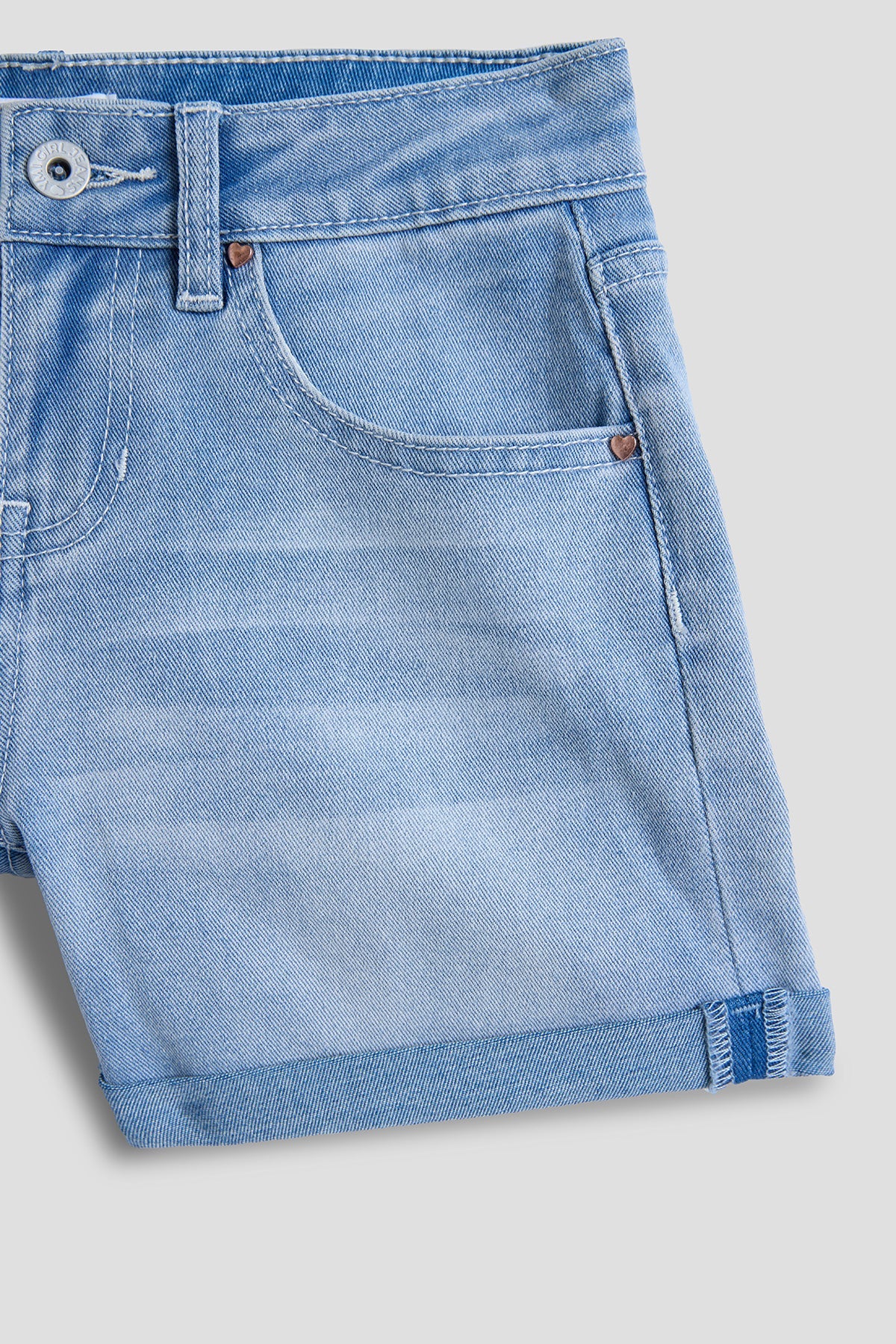 Girls Shorts With Rolled Up Cuff