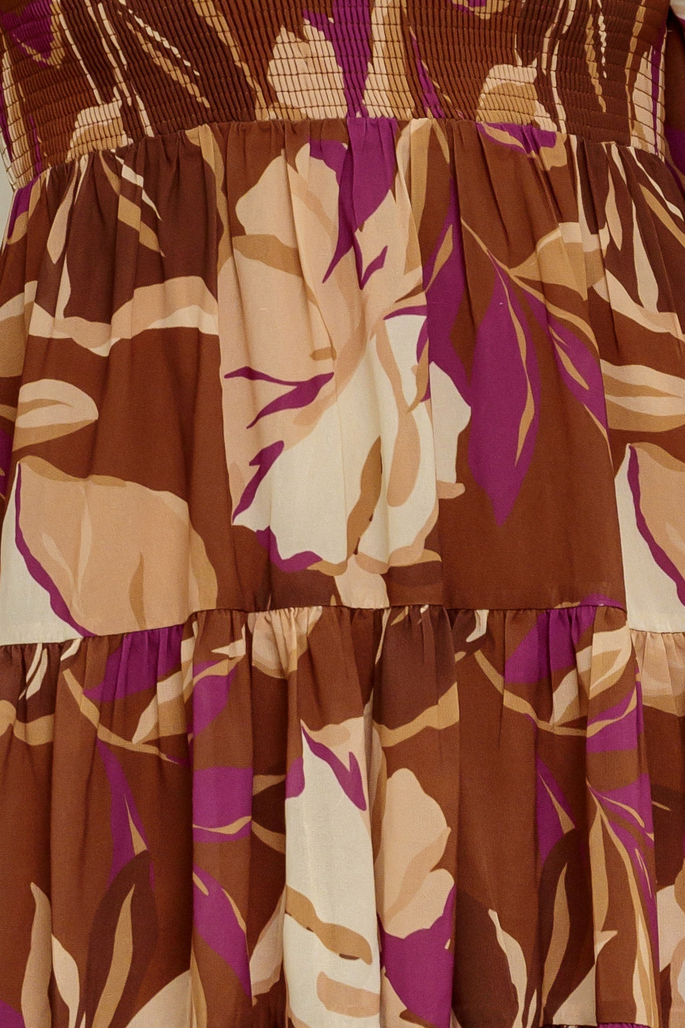 EARTHY GLOW BROWN WOVEN MINI DRESS