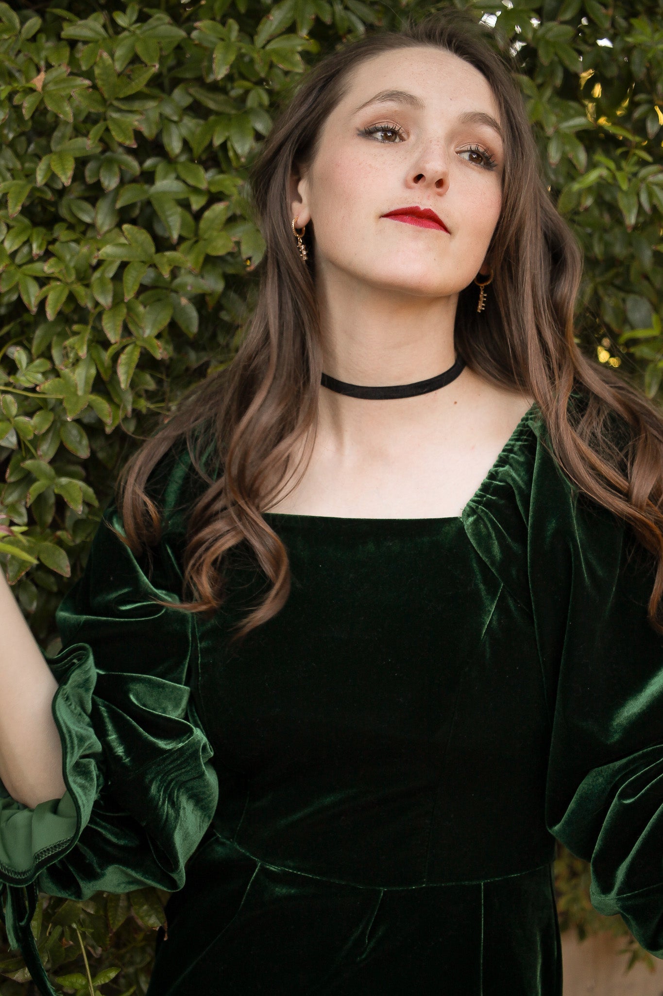 Clarisse Ribbon Choker in Black Velvet