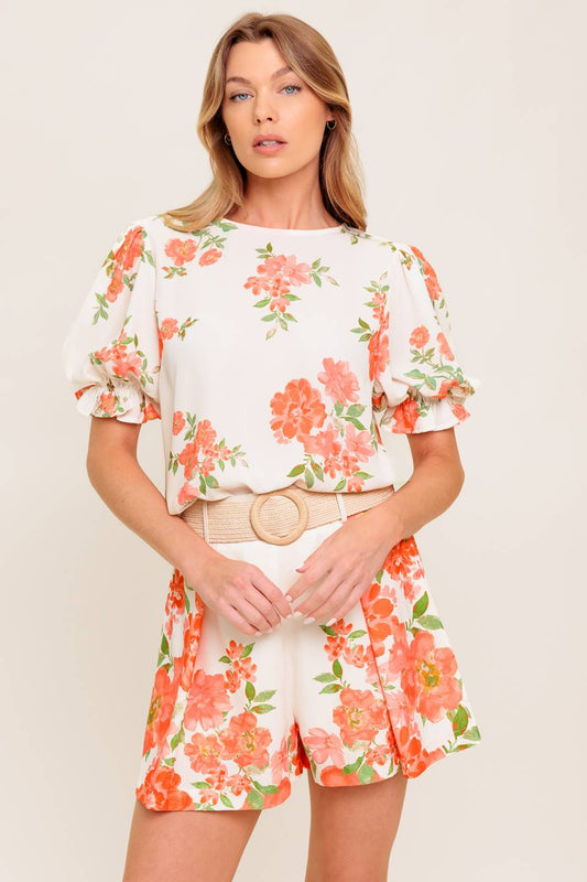 LOVELY DAYS IVORY WOVEN TOP