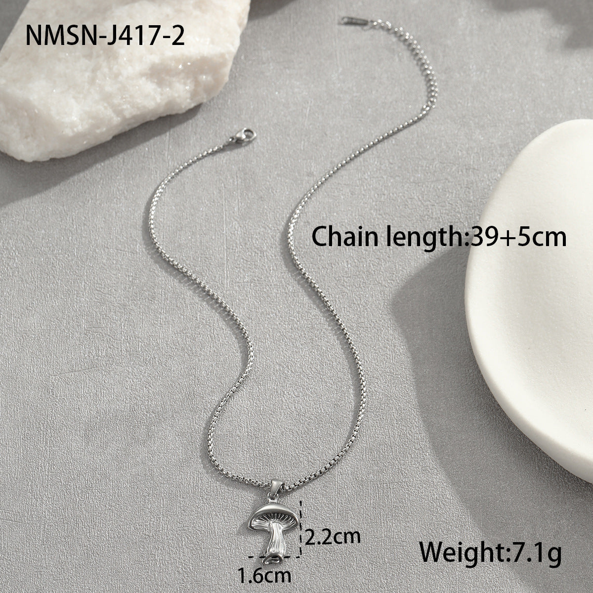 Coconut Fishtail Embellished Stainless Steel Necklace Holiday Titanium Steel Clavicle Chain 18K Gold Plating Necklace