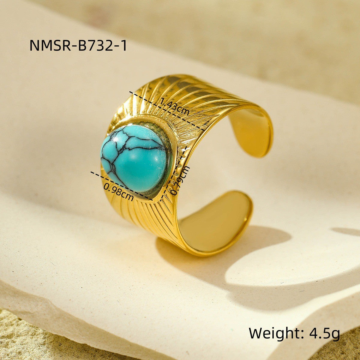 Retro Horus Eye Accessories Ring Light Luxury Trendy High Grade Open Ring Women