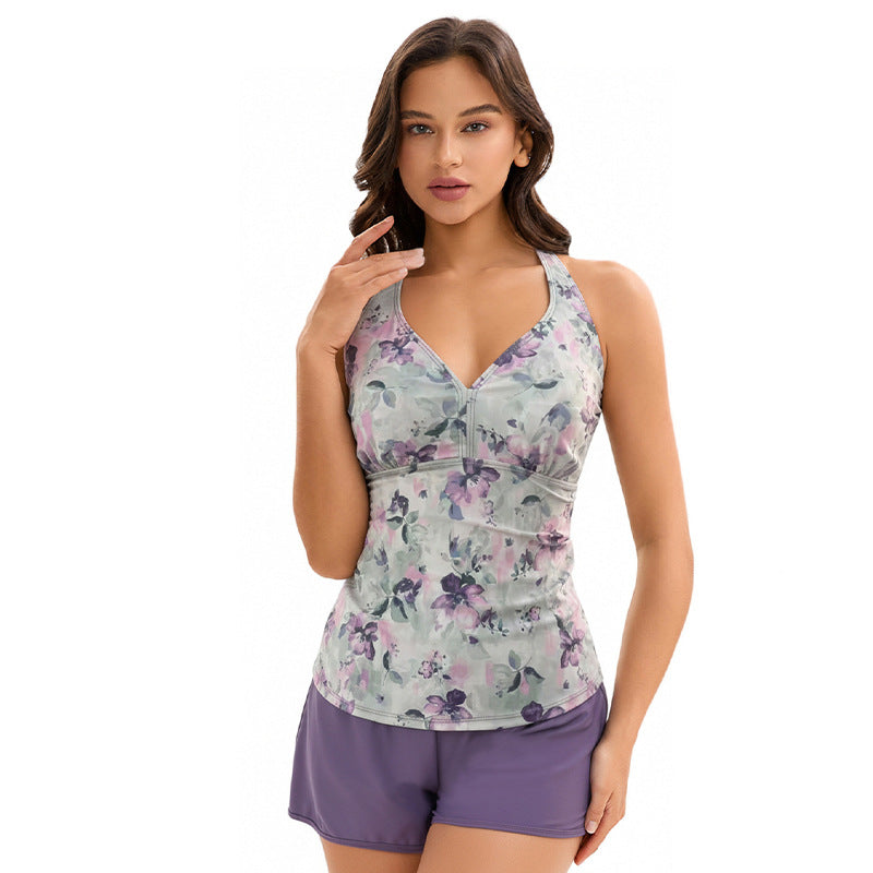 Swimsuit Women Split Printed Two Piece Sets Sexy Tankini